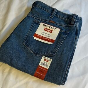 Wrangler Men’s Relaxed Fit Blue Denim Jeans 38x30